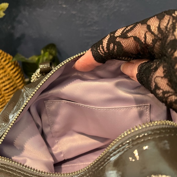 Coach Gray Patent Leather Satchel - Picture 10 of 15